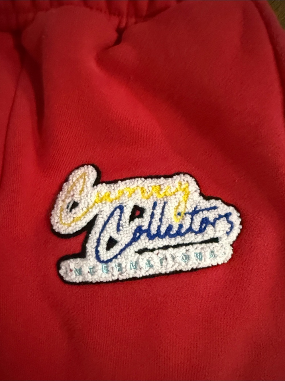 Tulones Currency Collectors Red Joggers - Multi-Patch Streetwear - Size Small - Picture 4 of 8